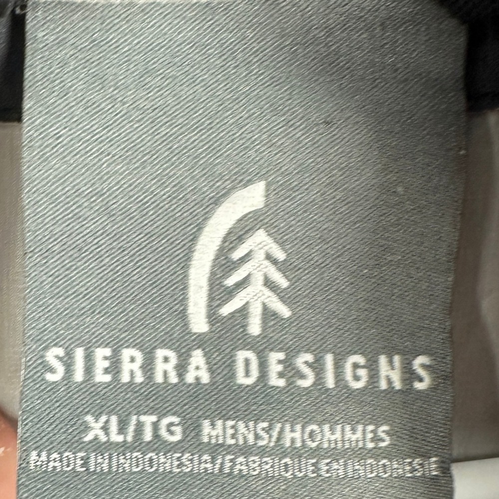 Sierra Designs Jacket Duck Down Mens XL Black Full Zip Hoodie Pocket Windbreaker - Picture 4 of 8